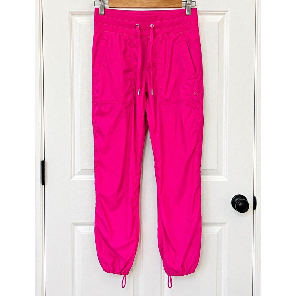 lululemon athletica Women’s Pink Jogger Pants Pockets Drawstring Elastic Waist 6